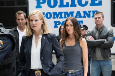 TEENAGE MUTANT NINJA TURTLES: OUT OF THE SHADOWS, from left: Will Arnett, Laura Linney, Megan Fox,